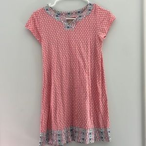 Garnet hill kids size large short sleeve pink nightgown